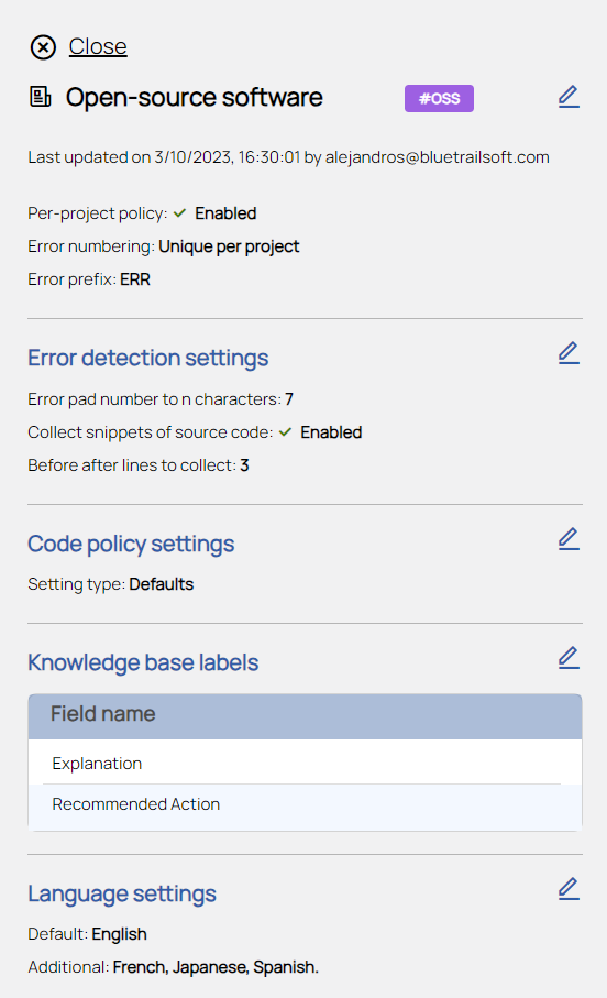 Numbering policy details